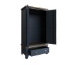 Heritage Editions Blue 2 Door Wardrobe on a white background