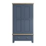 Heritage Editions Blue 2 Door Wardrobe on a white background