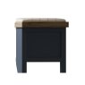Heritage Editions Blue Corner Hall Bench on a white background