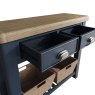 Heritage Editions Blue Console Table on a white background