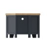 Heritage Editions Blue Corner TV Unit on a white background
