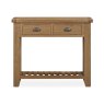 Manor Oak Console Table on a white background