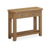 Manor Oak Console Table on a white background