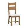 Manor Oak 2m Extending Crossed Leg Dining Table With 6 Ladder Back Chairs on a white background
