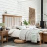 Manor Oak Fabric Headboard Bed lifestyle image
