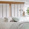 Manor Oak Fabric Headboard Bed close up lifestyle image