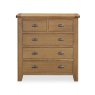 Manor Oak 4 Drawer Chest on a white background