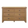 Manor Oak 6 Drawer Chest on a white background
