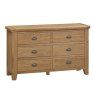 Manor Oak 6 Drawer Chest on a white background