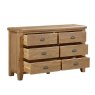 Manor Oak 6 Drawer Chest on a white background