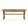 Manor Oak 2m Extending Crossed Leg Dining Table on a white background
