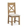 Manor Oak Cross Back Dining Chair on a white background