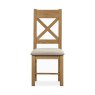 Manor Oak Cross Back Dining Chair on a white background