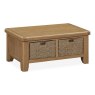 Manor Oak Coffee Table on a white background