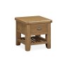 Manor Oak Lamp Table on a white background
