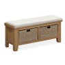 Manor Oak Hall Bench on a white background