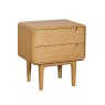 G Plan Winchester 2 Drawer Bedside Table on a white background