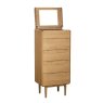G Plan Winchester 5 Drawer Tall Chest With Mirror on a white background