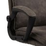 Breda Office Chair In Anthracite close up image on a white background