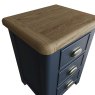 Heritage Editions Blue Large Bedside Cabinet close up image on a white background