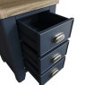 Heritage Editions Blue Large Bedside Cabinet close up image on a white background