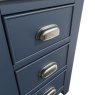 Heritage Editions Blue Large Bedside Cabinet close up image on a white background