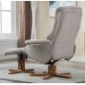 Florida Swivel Recliner Chair And Stool Set In Wheat lifestyle image