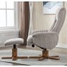 Florida Swivel Recliner Chair And Stool Set In Wheat lifestyle image