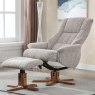 Florida Swivel Recliner Chair And Stool Set In Wheat lifestyle image