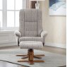 Florida Swivel Recliner Chair And Stool Set In Wheat lifestyle image