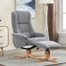 Florida Swivel Recliner Chair And Stool Set In Lake Blue lifestyle image
