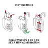 Go Travel Combi Twin Padlocks TSA Orange instructions