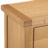 Norfolk Oak 4 Drawer Narrow Chest close up image on a white background
