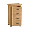 Norfolk Oak 4 Drawer Narrow Chest on a white background