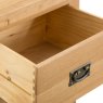 Norfolk Oak 4 Drawer Narrow Chest close up image on a white background
