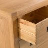 Norfolk Oak 2 Over 3 Chest Of Drawers close up image on a white background