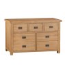 Norfolk Oak 3 Over 4 Chest Of Drawers on a white background