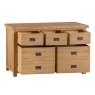 Norfolk Oak 3 Over 4 Chest Of Drawers on a white background