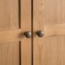Norfolk Oak Large 2 Door Wardrobe close up image on a white background