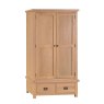 Norfolk Oak Large 2 Door Wardrobe on a white background