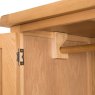 Norfolk Oak Large 2 Door Wardrobe close up image on a white background