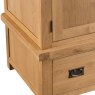 Norfolk Oak 3 Door Wardrobe close up image on a white background