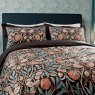 Morris & Co Olive & Rose Indigo Blush Duvet Cover Set close up