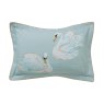 Yvonne Ellen Sister Swans Aqua Duvet Cover Set pillowcase