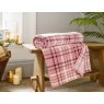 Deyongs Snuggle Touch Check Throw Pink Lifestyle