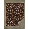 Deyongs Sherpa Fleece Throw Woodland Wildlife Wine Overhead