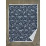 Deyongs Sherpa Fleece Throw Woodland Folk Navy Overhead