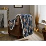 Deyongs Sherpa Fleece Throw Stag Navy Lifestyle
