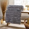 Deyongs Alnwich Ribbed Throw Dove Grey Lifestyle