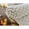 Deyongs Featherstone Fleece Throw Steel Grey close up